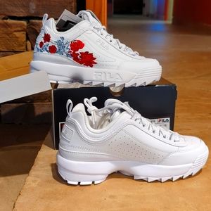 FILA Disruptor II FLOWERS LEATHER WHITE